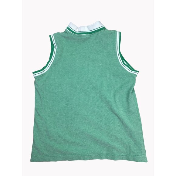 Vintage Disney Store Bambi Sleeveless Polo Shirt M Green Cotton - Picture 6 of 8